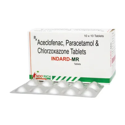 ACECLOFENAC 100MG, PARACETAMOL 325MG & CHLOROZOXOZONE 250MG (INDARD-MR)